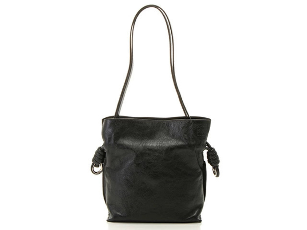 Loewe Flamenco Shoulder Bag Black Leather
